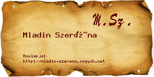 Mladin Szeréna névjegykártya
